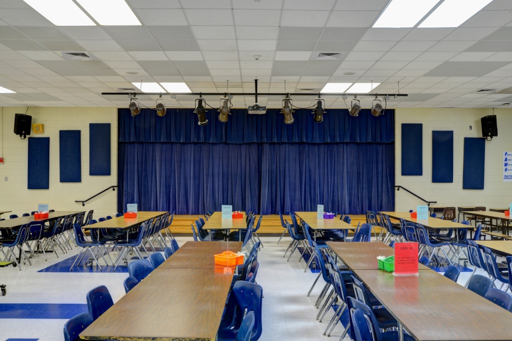 school cafeteria acoustic panels